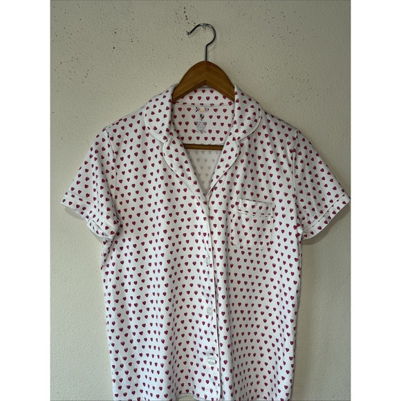 Roller Rabbit Women's Heart Shaped Pajama Top Size S Preppy Pima Cotton - Picture 3 of 9